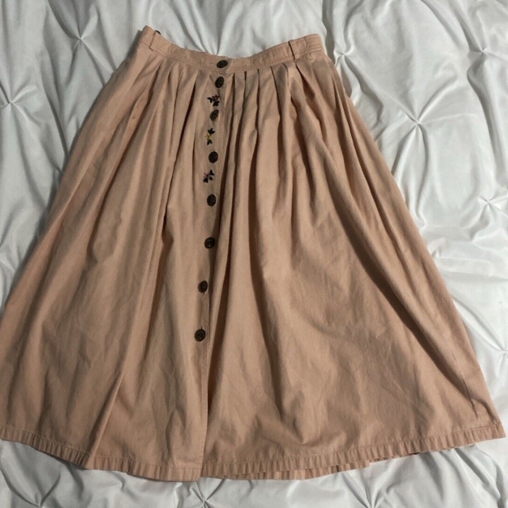 VINTAGE BERWIN & WOLFF TRACHT FOLKLORE LANDHAUS PLEATED  SKIRT GERMAN SIZE 44